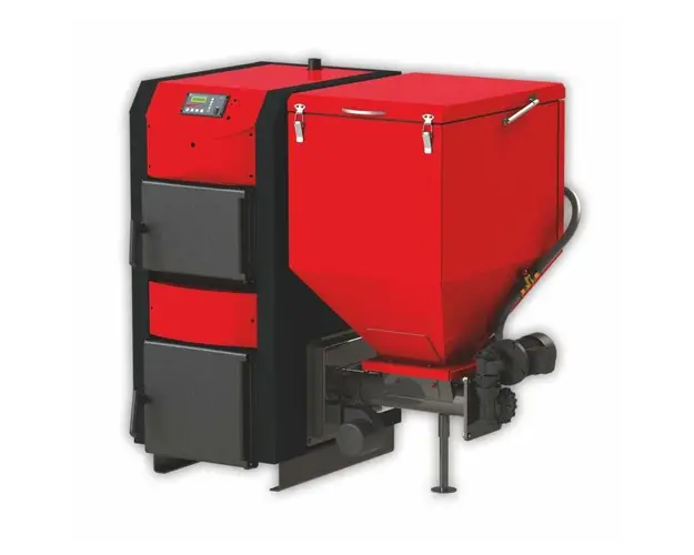 Centrala termica mixta Burnit WBS AC UB 27 kW, pe peleti, agropeleti din paie, peleti din floarea soarelui, carbune , aschii lemn , samburi, porumb sau cereale