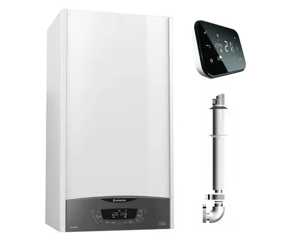 Centrala termica in condensare Ariston Clas One Plus WIFI 35 KW si Salus IT500 wifi termostat ambient cu control prin internet, 5 ani garantie