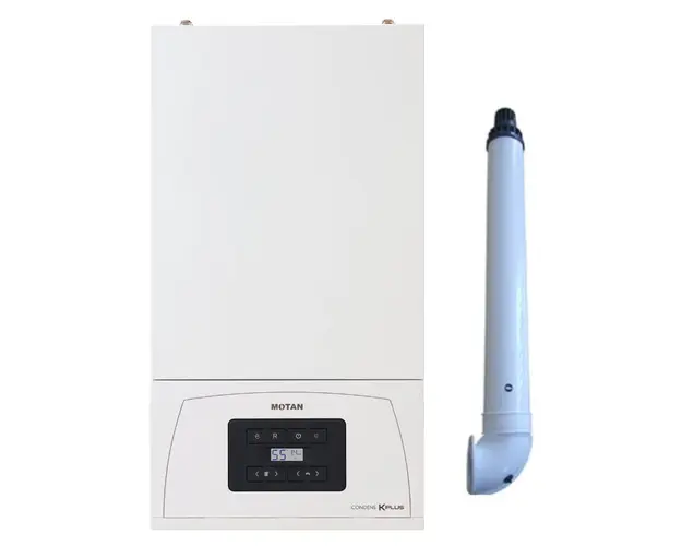 Centrala termica pe gaz in condensare Motan Condens KPlus, 22.5 kW putere Incalzire si 25 kW putere ACM, kit evacuare inclus