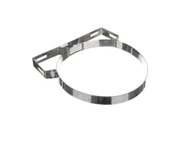 Colier din inox compatibil doar cu elemente de cos inox Fornello, dublu perete inox-inox, izolatie din vata bazaltica 40 mm, diametru interior 200 mm, pentru centrale pe lemn, carbune si peleti