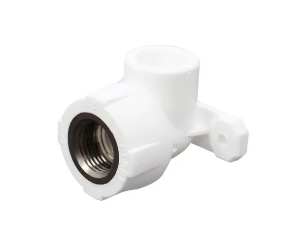 Cot PPR, cu flansa, alb, 90 grade, D 20 mm x 1/2""