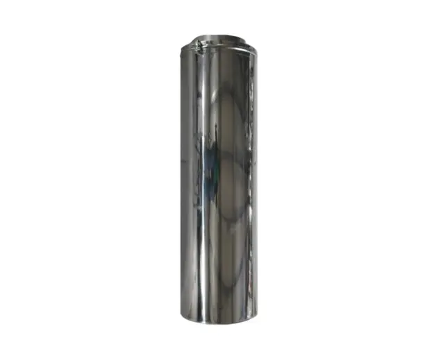 Element Tub inaltime 1 metru compatibil doar cu elemente de cos inox Fornello, dublu perete inox-inox, izolatie din vata bazaltica 40 mm, diametru interior 200 mm, pentru centrale pe lemn, carbune si peleti