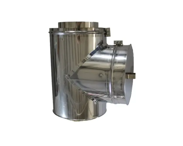 Element vizitare din inox Fornello, diametru interior 120 mm, pentru centrale pe lemn, carbune si peleti