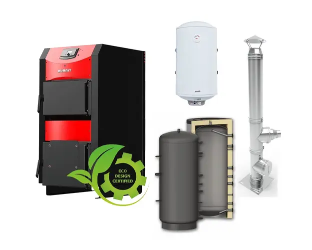 Pachet Centrala pe combustibil solid ​Sunsystem Burnit NWB PRIME 30 kW, Puffer P 1000l, Cos inox 6 ml 200 mm, Boiler Termoelectric Fornello 100l