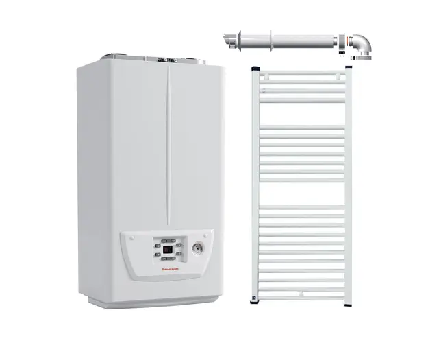 Pachet Centrala termica in condensare Immergas Victrix Omnia 25, kit evacuare inclus si radiator baie Fornello 500x800
