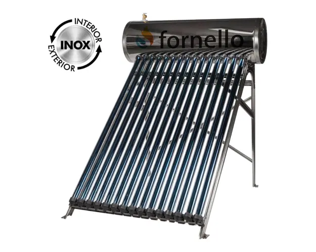 Panou solar presurizat compact FORNELLO SPP-470-H58/1800-15-c cu 15 tuburi vidate de tip heat pipe si boiler din inox de 135 litri