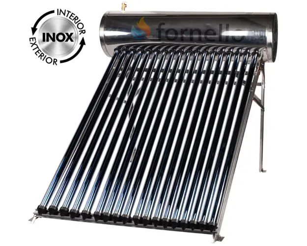 Panou solar presurizat compact FORNELLO SPP-470-H58/1800-18-c cu 18 tuburi vidate de tip heat pipe si boiler din inox de 160 litri 