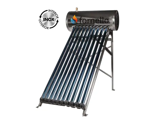 Panou solar presurizat compact FORNELLO SPP-470-H58/1800-10-c cu 10 tuburi vidate de tip heat pipe si boiler din inox de 92 litri