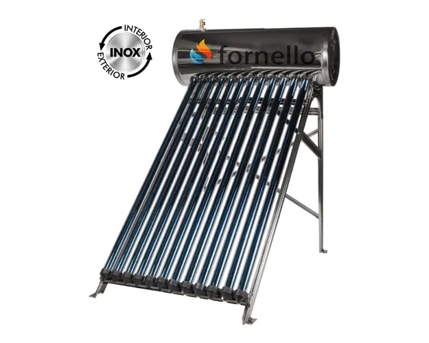 Panou solar presurizat compact FORNELLO SPP-470-H58/1800-12-c cu 12 tuburi vidate de tip heat pipe si boiler din inox de 109 litri