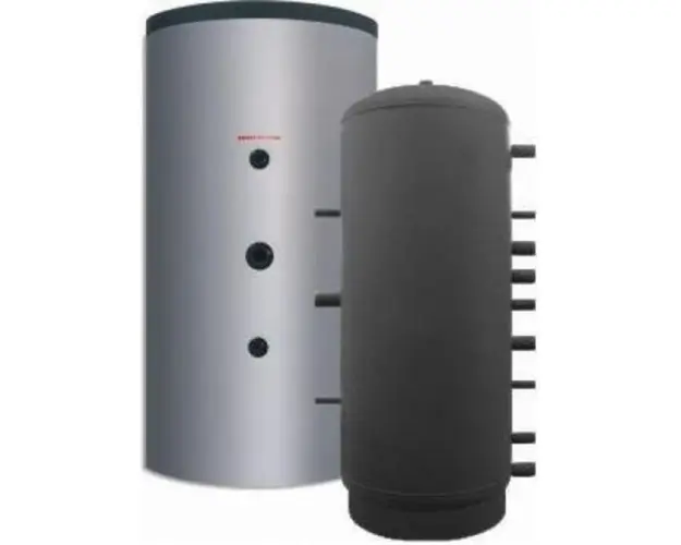 Puffer - Rezervor de acumulare agent termic izolat Sunsytem P 800 cu izolatie de 10 cm, capacitate 800 litri, fara serpentina, presiune de lucru 3 bar