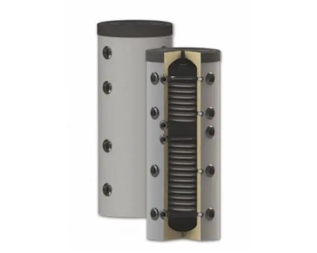 Rezervor de acumulare puffer pentru agent termic, cu doua serpentine PS2 150L 