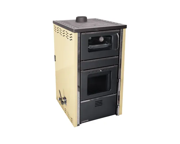 Termosemineu FORNELLO AVANOS 32 pe combustibil solid ( lemn,carbune,bricheti ) ce se poate utiliza atat pentru incalzirea locuintelor, cat si pentru gatit (este prevazuta cu plita si cuptor) si este echipat cu pompa de circulatie