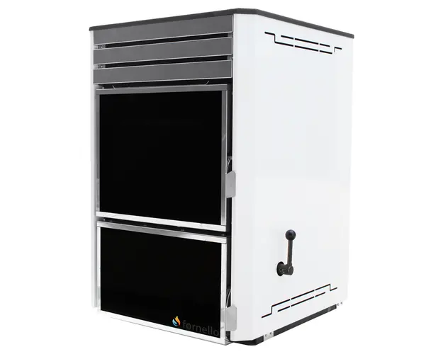 Termosemineu Fornello Dila Eco 29 kw pe combustibil solid ( lemn,carbune,bricheti ), pompa circulare grundfos, termometru, termostat, regulator tiraj, gratar ardere fonta, curatare facila gratar ardere