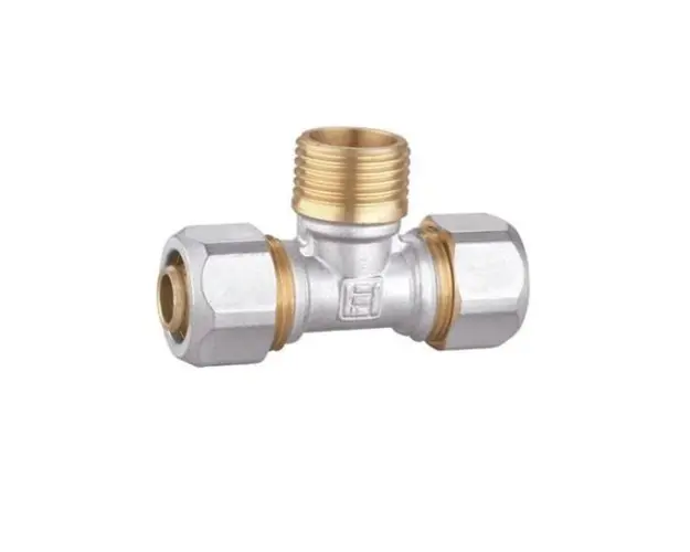 Teu filet exterior marime 16x1/2""x16 pentru teava Pexal/Henco