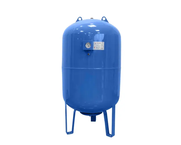 Vas expansiune pentru hidrofor Fornello 300 litri, vertical, cu picioare si manometru, culoare albastru, presiune maxima 10 bar, membrana EPDM 