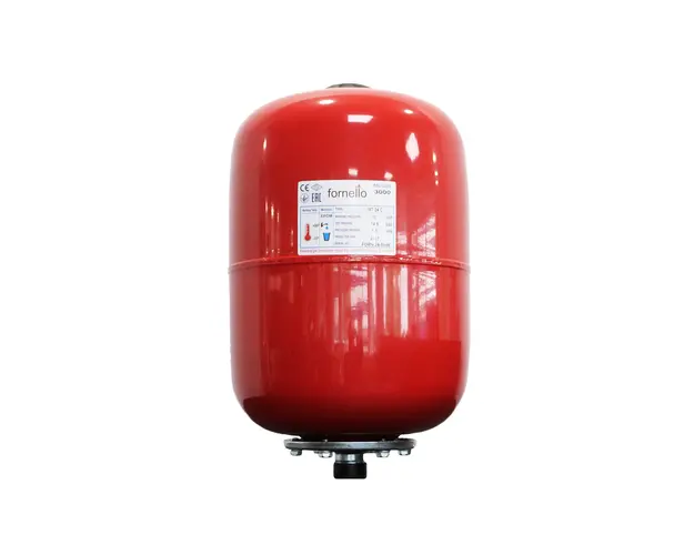 Vas expansiune termic Fornello 24 litri, vertical culoare rosu, presiune maxima 10 bar, membrana EPDM