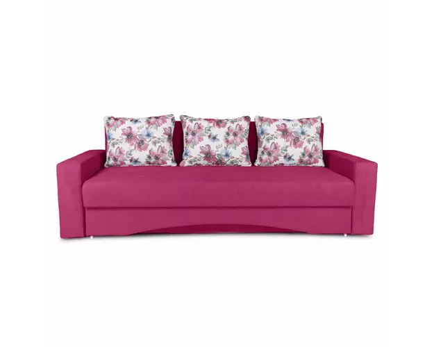 Pat tapitat cu material textil, 200 x 200, somiera rabatabila si lada depozitare, Culoare Alb, Kurt