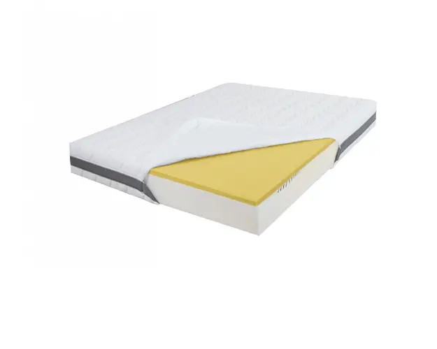Saltea de Pat Ortopedica din Spuma cu Memorie 140 x 180 - Memory 15+5+1, Fara Arcuri, Ioni de Argint