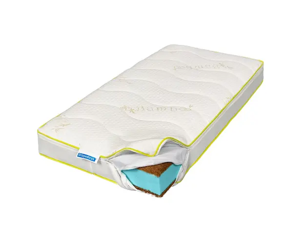 Saltea de pat Ortopedica pentru copii, 60x120  Arcuri Pocket, Bio Cocos, Bio Bambus, Zen Baby