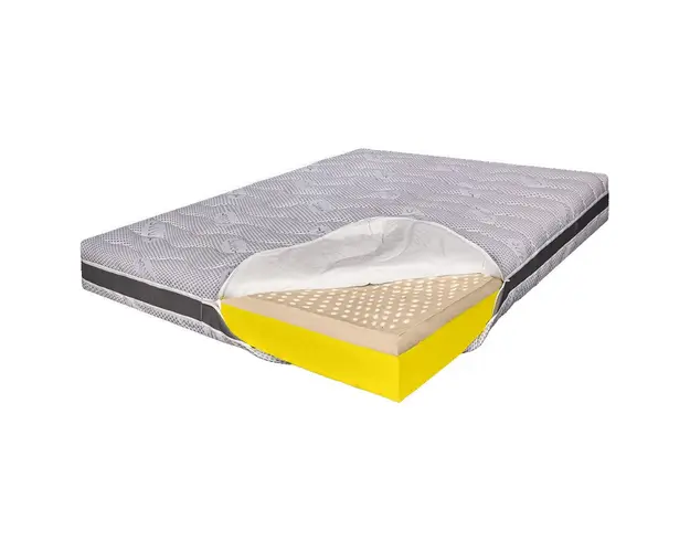 Saltea de pat Ortopedica, din Latex, 90x190  Husa Ioni de Argint, 23 cm, Reversibila, Hotel Range