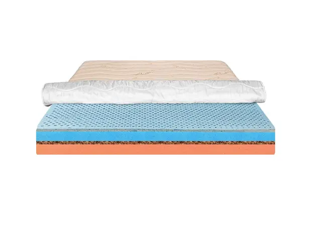 Saltea de pat Ortopedica pentru copii, 90x200 - Latex, Cocos, Husa Bumbac, Econatura