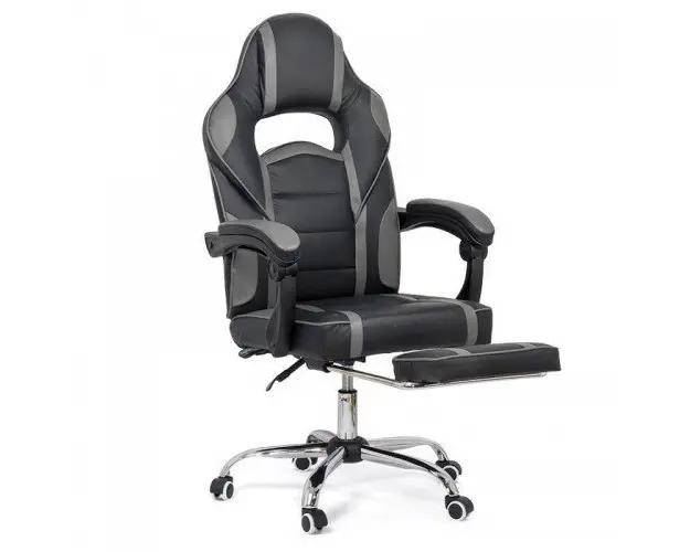 Scaun gaming cu suport de picioare OFF 302 gri