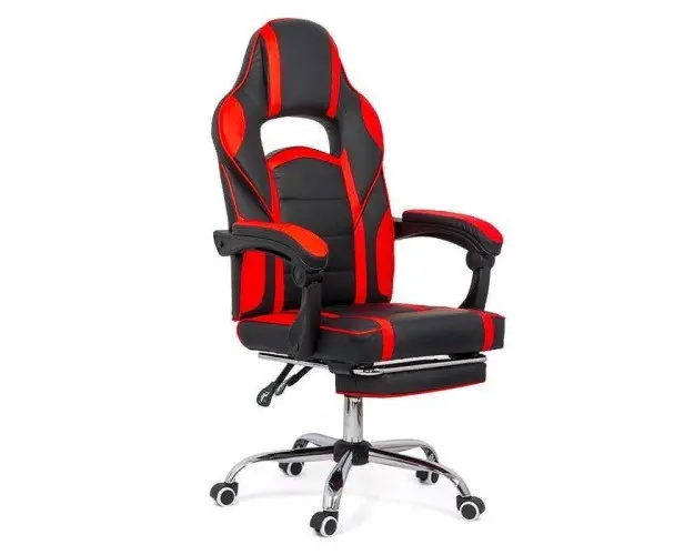 Scaun gaming cu suport de picioare OFF 302 rosu