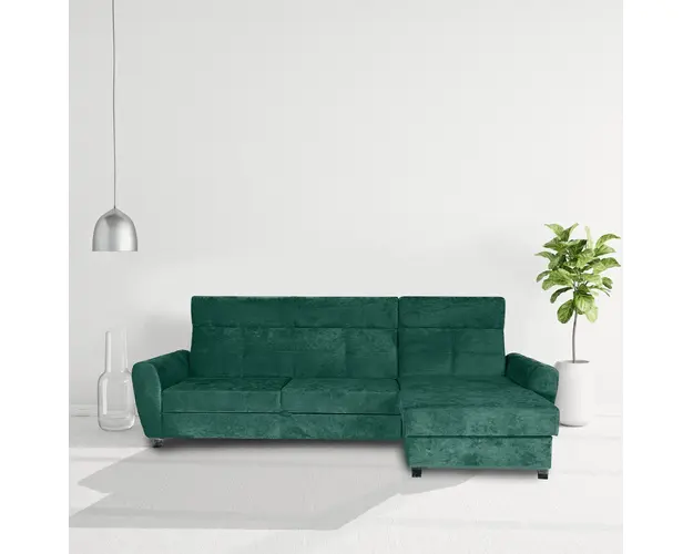 Coltar extensibil, cu lada de depozitare, Trieste, Verde Smarald