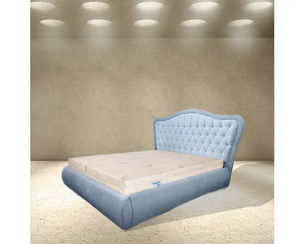 Pat tapitat, Moritz, cu somiera si lada depozitare, 180x200