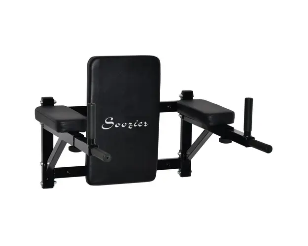 HOMCOM Bara de Tractiuni pentru Montare pe Perete, Echipament Fitness Acasa, 70x48x53-63cm, Negru | Aosom Romania