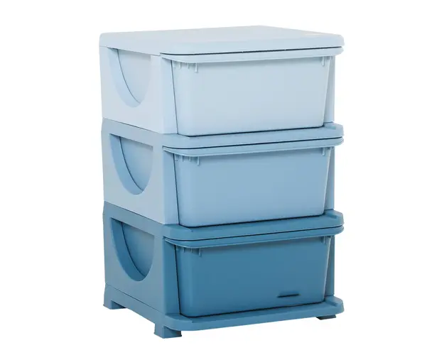 HOMCOM dulap cu 3 sertare, din plastic, 37x37x56.5 | Aosom Romania