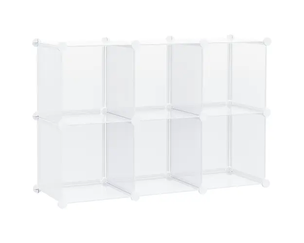 HOMCOM Dulap Modular pentru Pantofi, Transparent, 94,5x32x162cm, Solutie Ideala pentru Organizare | Aosom Romania