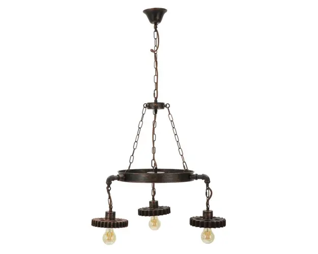 Mauro Ferretti CANDELABRU IN STIL INDUSTRIAL 3 LUMINI CM Ø 54X104