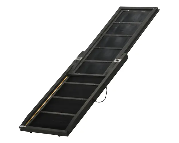 PawHut Rampa Pliabila Portabila pentru Animalute, cu Maner de Transport, Ideala pentru Cainisori, Neagra | Aosom Romania