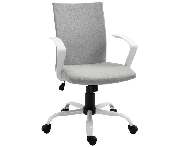 Vinsetto Scaun Rotativ de Birou, Inaltime Ajustabila, Gri, 61x61x89-99 cm, Design Contemporan | Aosom Romania