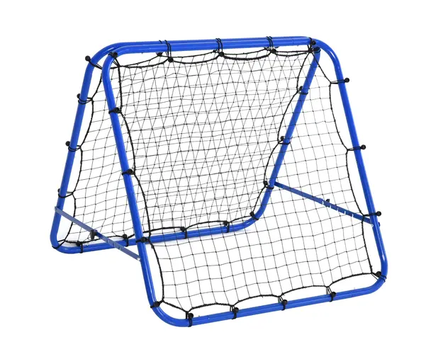 HOMCOM Poarta de Fotbal Pliabila din PE si Metal, cu Unghi Ajustabil, Ideala pentru Antrenament, 100x95x90cm, Albastru | Aosom Romania