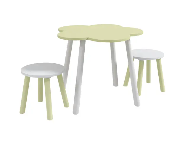 ZONEKIZ Set Mobilier pentru Copii, Masa cu 2 Scaune, Spatiu de Joaca si Activitati, 2-5 ani, Galben | Aosom Romania