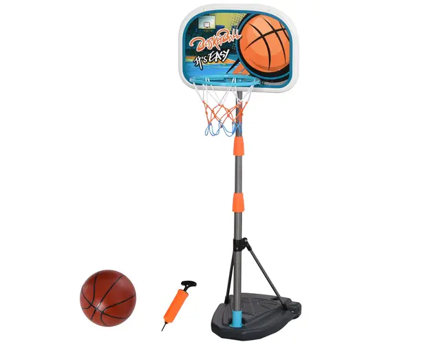 HOMCOM Set Baschet Portabil pentru Copii, Cos cu Inaltime Reglabila, Joc Sportiv Interior/Exterior, Multicolor | Aosom Romania