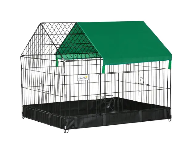 Cusca pentru Iepuri si Rozatoare PawHut, Metal si Tesatura Oxford, 90x75x75cm | Aosom Romania