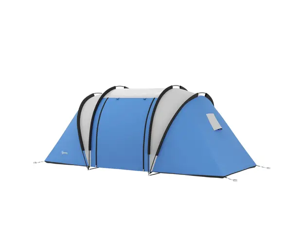 Outsunny Cort de camping pentru 4-5 persoane cu 2 dormitoare | Aosom Romania