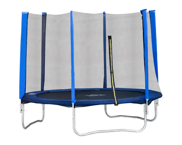 HOMCOM Saltea elastica pentru copii si adulti cu plasa de siguranta si bare cu protectie, trambulina de gradina