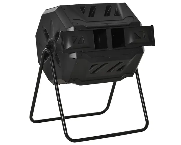 Outsunny Compostor Casnic Rotativ pentru Gradina si Balcon, 71x64x92cm, Usor de Utilizat | Aosom Romania