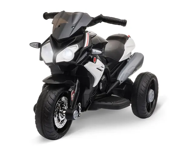 HOMCOM Motocicleta Electrica pentru Copii 3-6 Ani, Max 25 kg, 6V, Viteza 3km/h, Design Sportiv, Negru | Aosom Romania