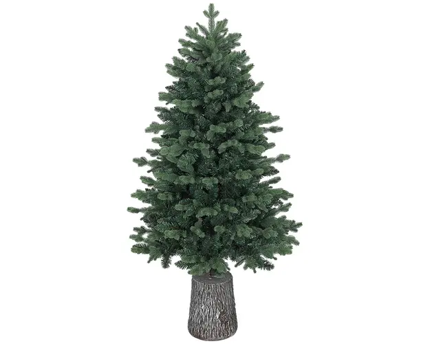 HOMCOM Brad Artificial de Craciun cu 994 Crengi, Brad de Craciun Realist cu Baza din Rasina, 85x150 cm, Verde | Aosom Romania