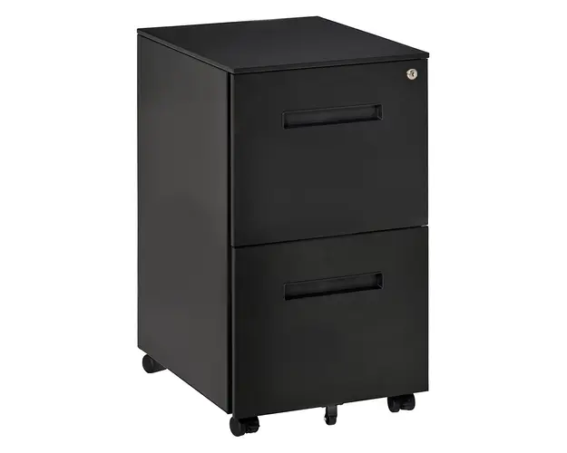 Vinsetto Dulap Documente Mobil, Clasificator cu Sertare si Roti, Sistem de Blocare, 39x48x67 cm, Negru | Aosom Romania