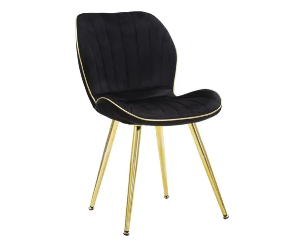 Mauro Ferretti SCAUN PARIS SPACE NEGRU/AURIU SET 2 BUC CM 46X58X77