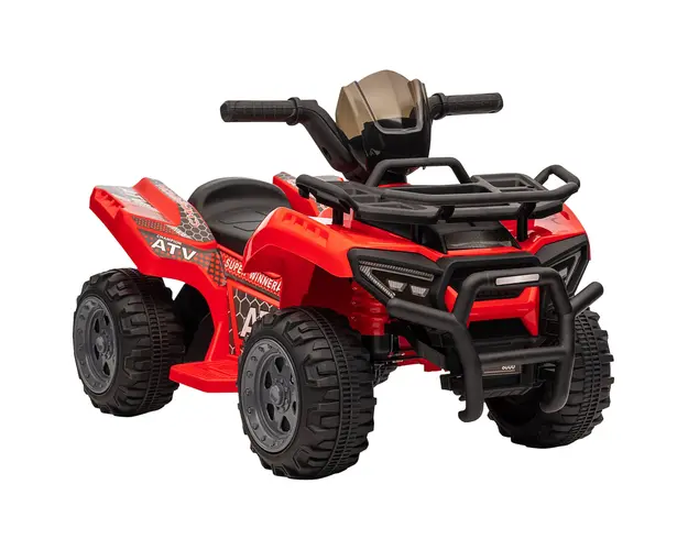 HOMCOM ATV Electric pentru Copii, Vehicul cu Baterie, Siguranta Maxima, Rosu, 66x44x42cm, Ideal 18-36 Luni | Aosom Romania
