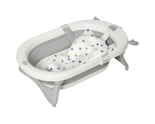 HOMCOM Cada de Baie Pliabila pentru Copii, 30L, cu Perna Suport, Alba, 81.5x50.5x23.5cm, Ideala pentru Spatii Mici | Aosom Romania