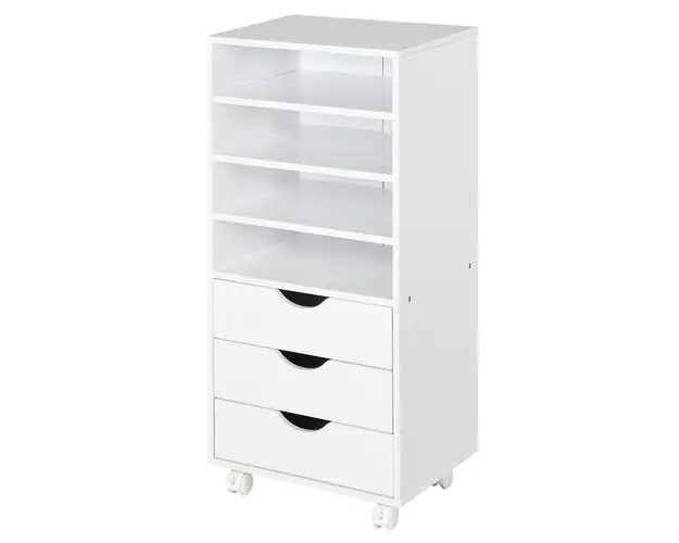 Vinsetto Dulap cu sertare pentru Birou din Lemn alb 40 x 30 x 83cm | AOSOM.it | Aosom Romania