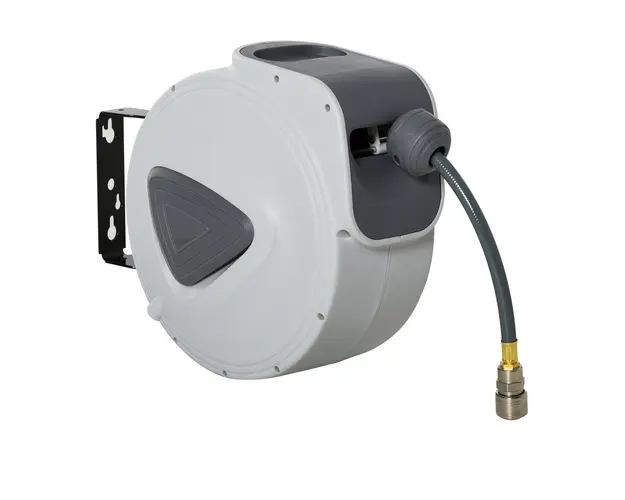 DURHAND Furtun Automat de Perete, Sistem de Irigare cu Conexiune Φ1/4''', Rotire 180º, 20+2m | Aosom Romania